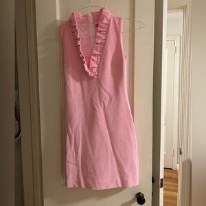 Lilly Pulitzer Pink Ruffle Neck Dress